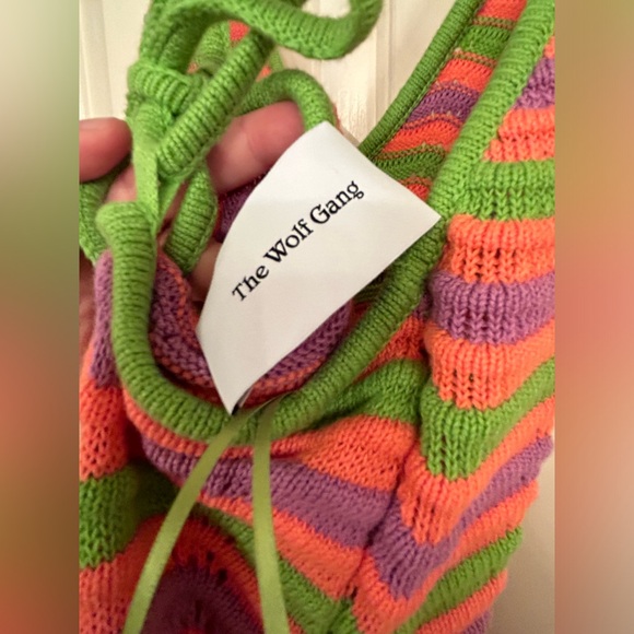 The Wolf Gang Beso Knit Crochet Maxi Dress In Tutti Frutti Large Free People - Picture 13 of 13